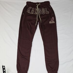 Kangol Dark Brown Sweatpants with Logo Size Small
